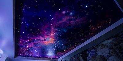 Звездное небо натяжной потолок в детскую 10 кв.м